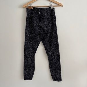 Lululemon black and white speckles leggings